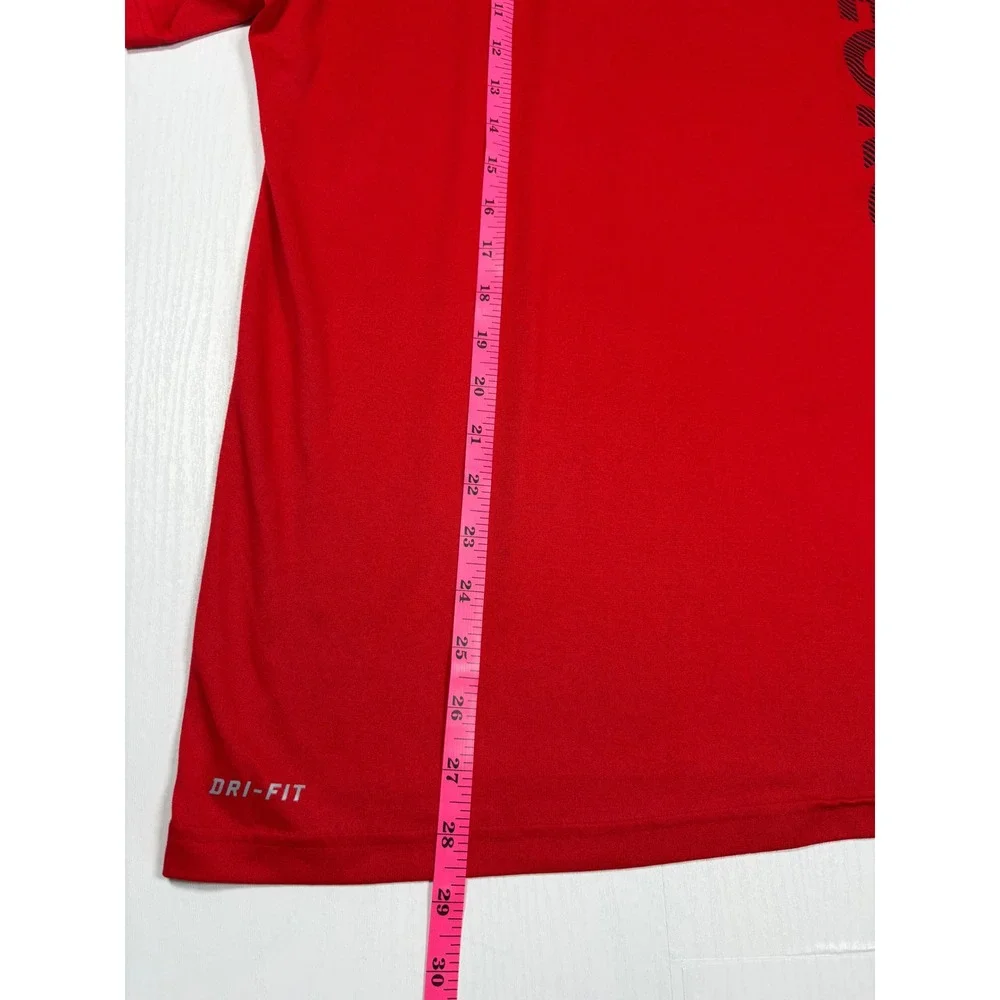 Nike Mens Georgia Bulldogs Dri-FIT Graphic T-Shirt Red Short Sleeve Large UGA